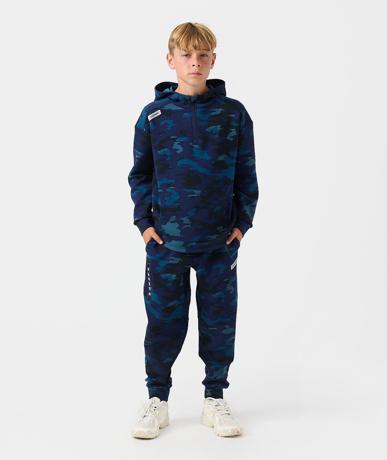 Little Legends Hawthorne Tech Quarter Zip Navy Camo