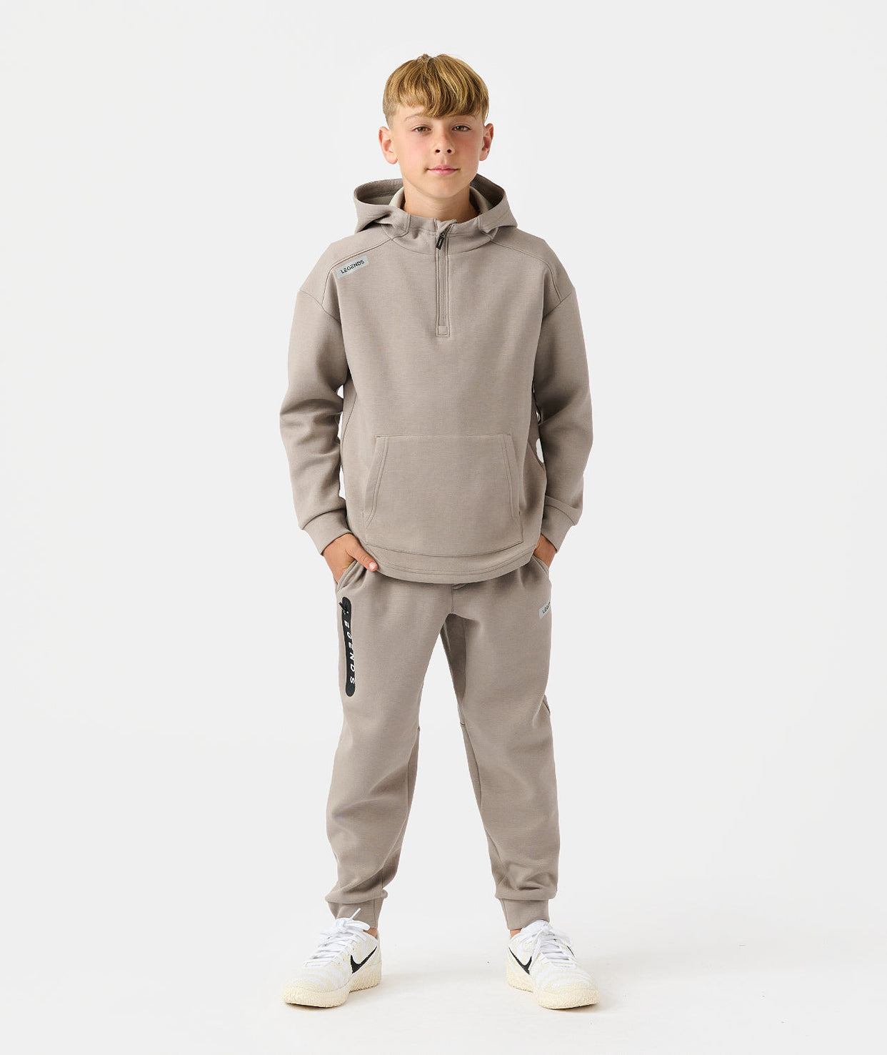 Little Legends Hawthorne Tech Quarter Zip Taupe