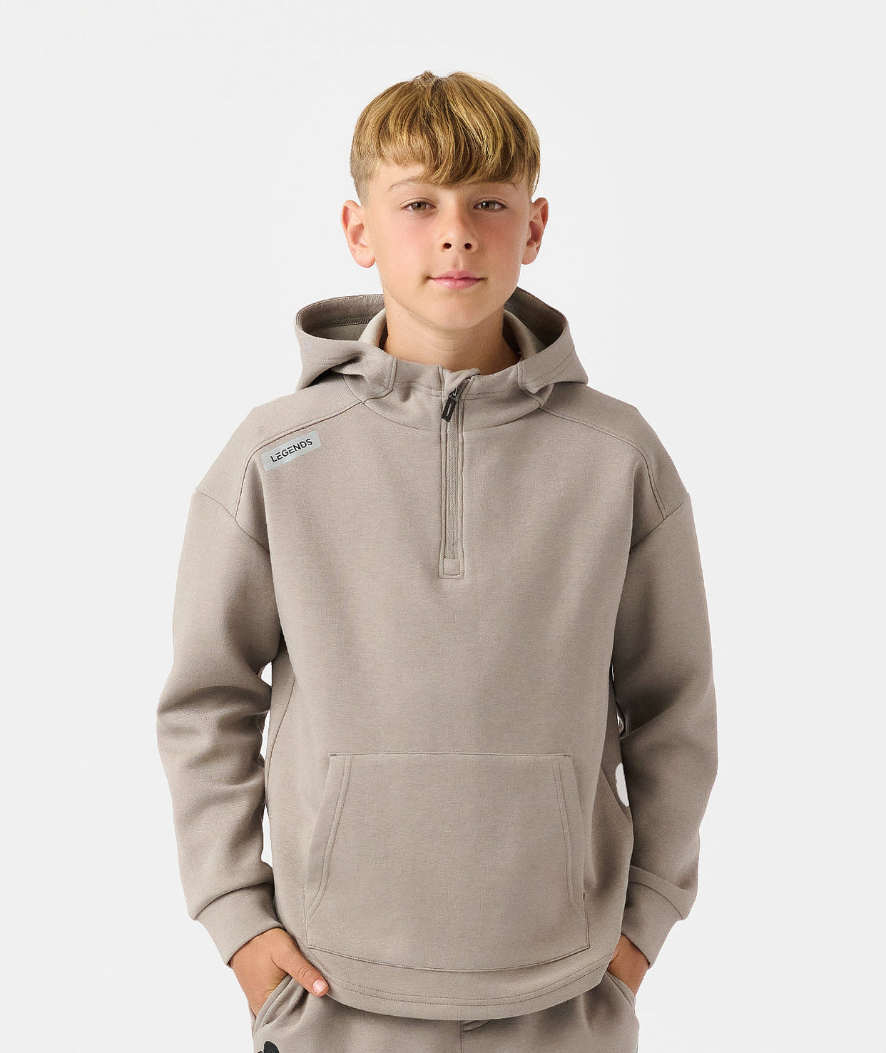 Little Legends Hawthorne Tech Quarter Zip Taupe