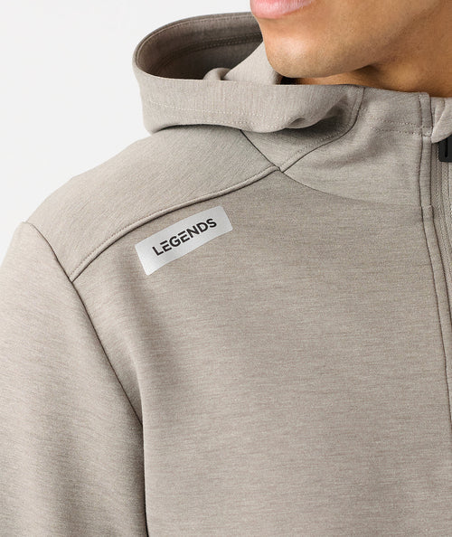 Hawthorne Tech Quarter Zip Hoodie (Slim-Fit) Taupe Heather