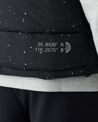 Alpine Puffer Vest Black White Splatter