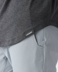 Aviation Tee Curved Hem LS Charcoal Gray Heather