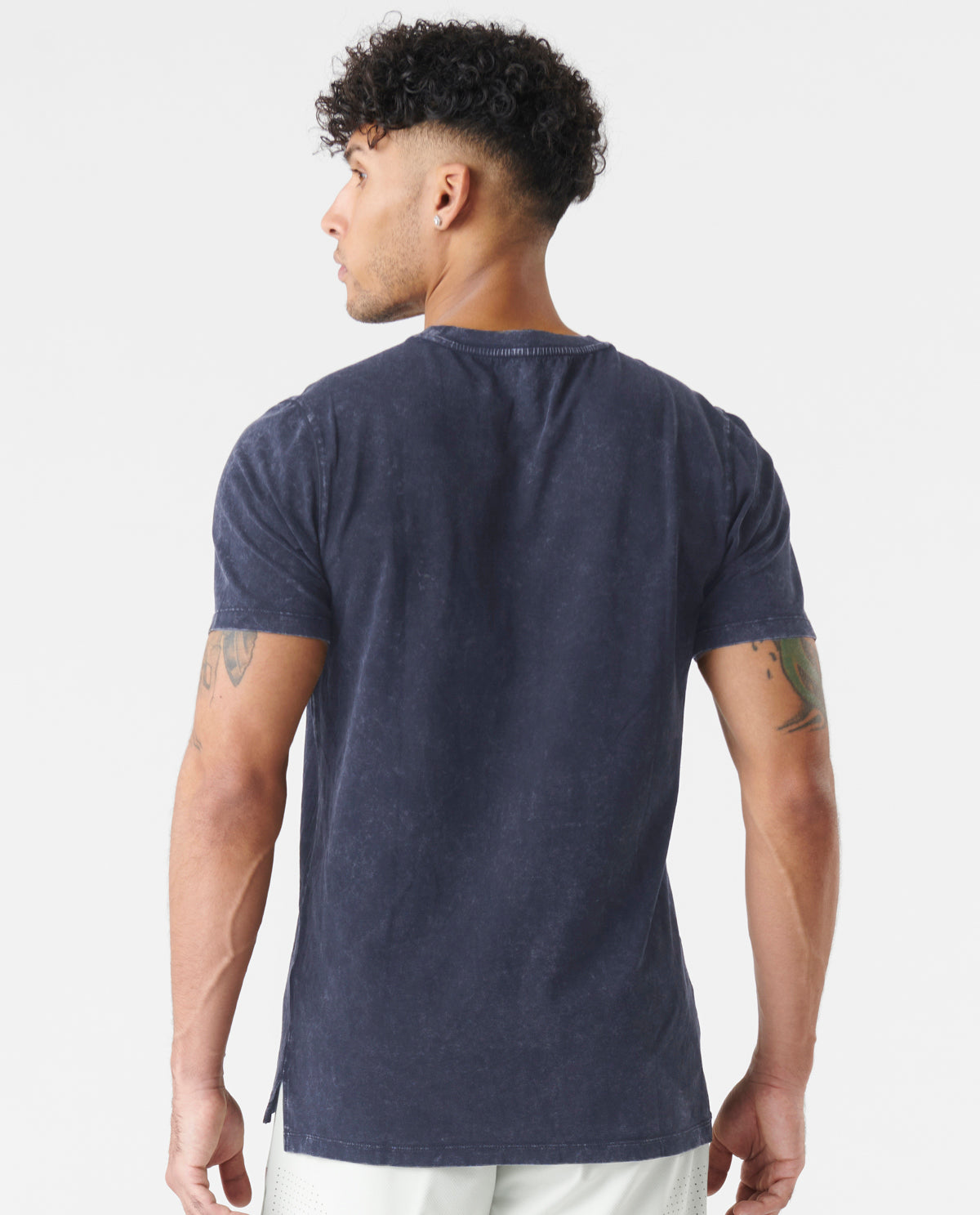 Aviation Tee Split-Hem Washed Ink