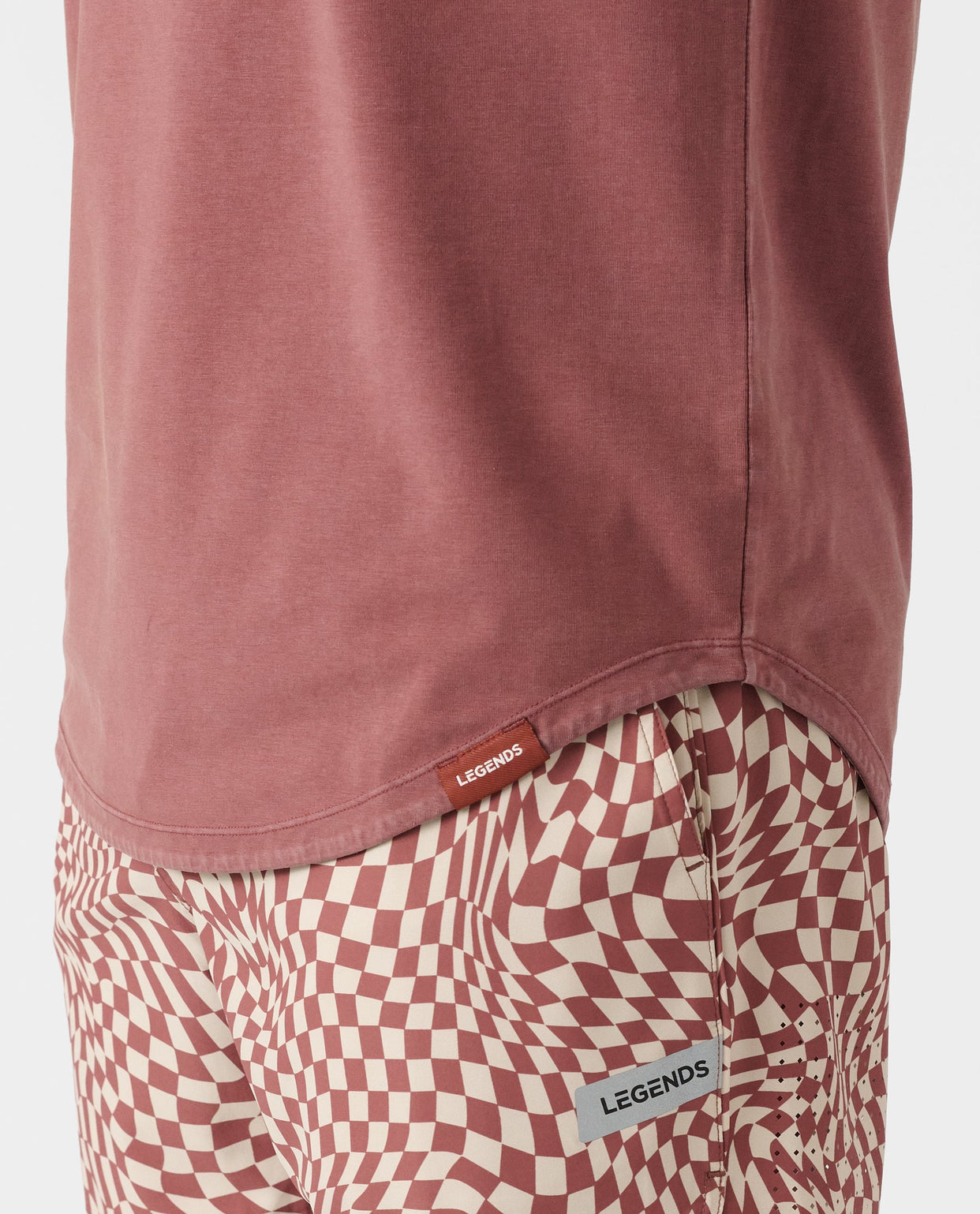 Aviation Tee Curved Hem Washed Ember