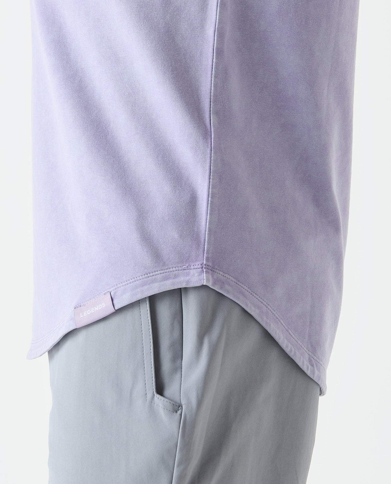 Aviation Tee Curved Hem Washed Violet Sky
