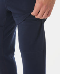 Glen Waffle-Knit Cargo Sweatpant Ink