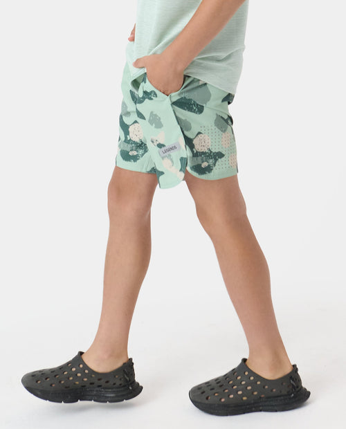 Little Legends Luka Short Distressed Camo Dusty Sage
