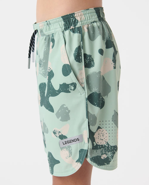 Little Legends Luka Short Distressed Camo Dusty Sage