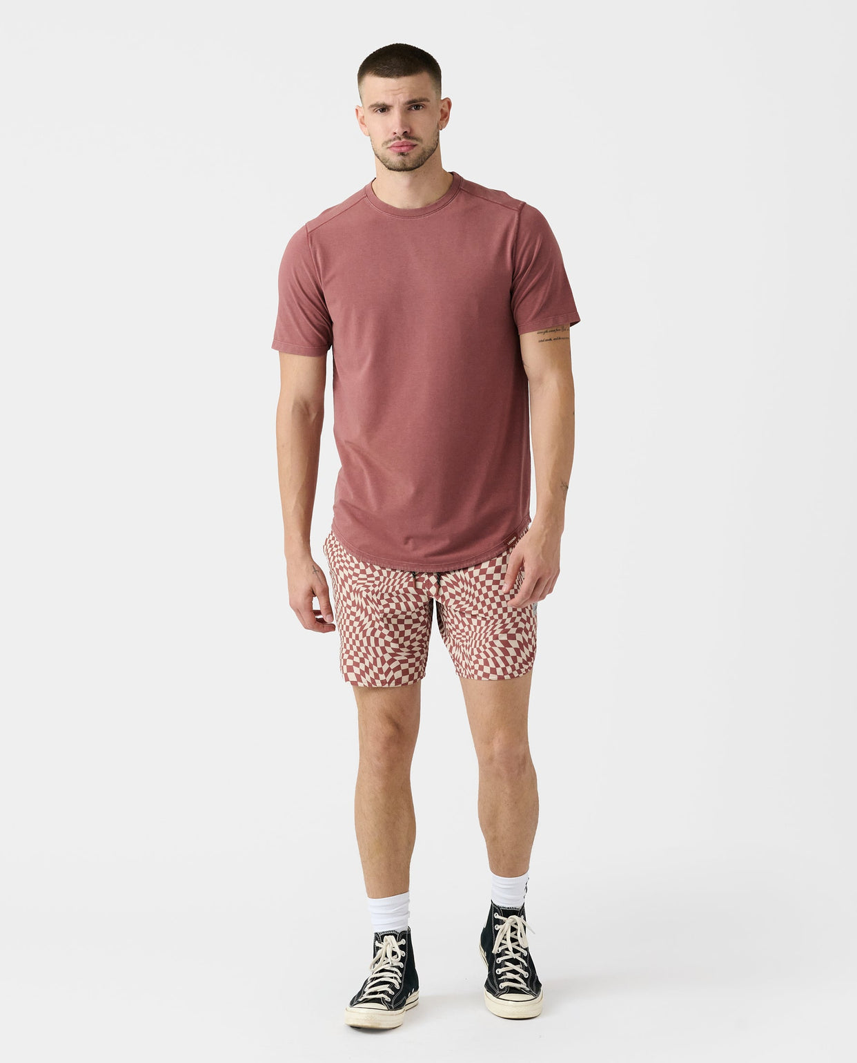 Luka Short Micro Warped Checkers Ember