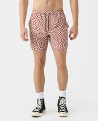Luka Short Micro Warped Checkers Ember