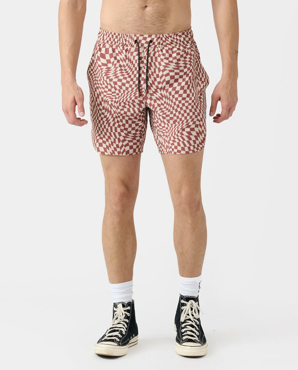 Luka Short Micro Warped Checkers Ember